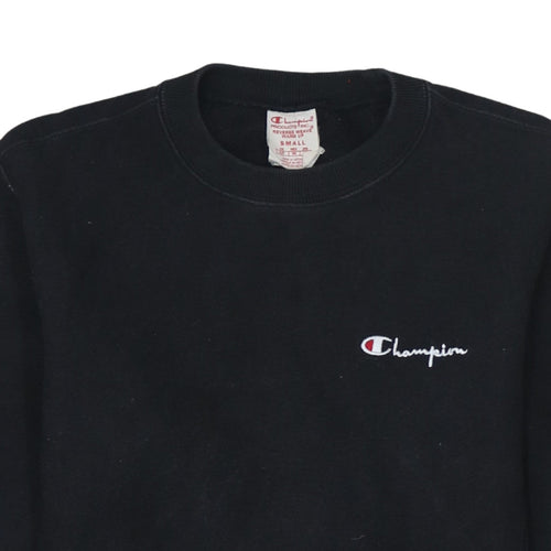 Champion Men's Black Small Crew Neck Pullover Sweatshirt