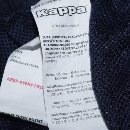 Kappa Boys Blue 12 Years Track Pants Polyester Elastic Waist Activewear