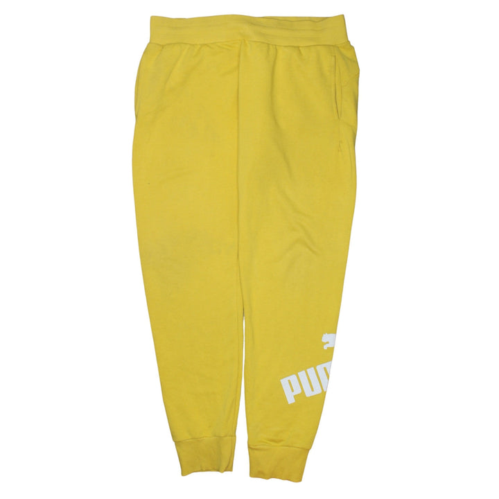 Puma Women's Yellow Jogger Sweatpants L Regular Fit Activewear