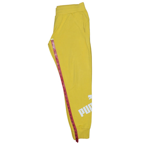 Puma Women's Yellow Jogger Sweatpants L Regular Fit Activewear