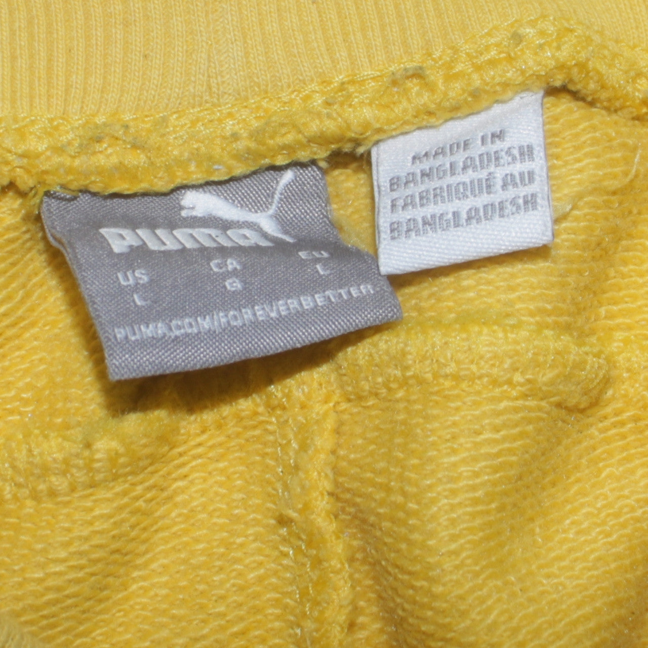 Puma Women's Yellow Jogger Sweatpants L Regular Fit Activewear