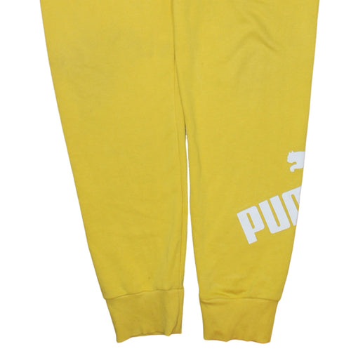Puma Women's Yellow Jogger Sweatpants L Regular Fit Activewear