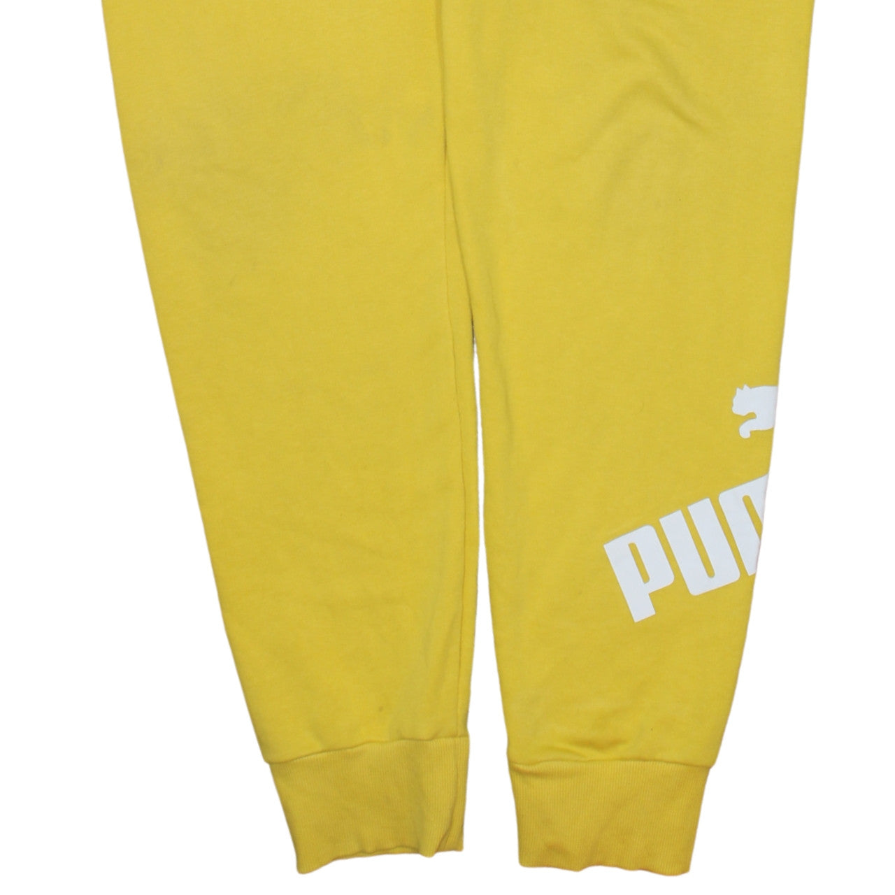 Puma Women's Yellow Jogger Sweatpants L Regular Fit Activewear