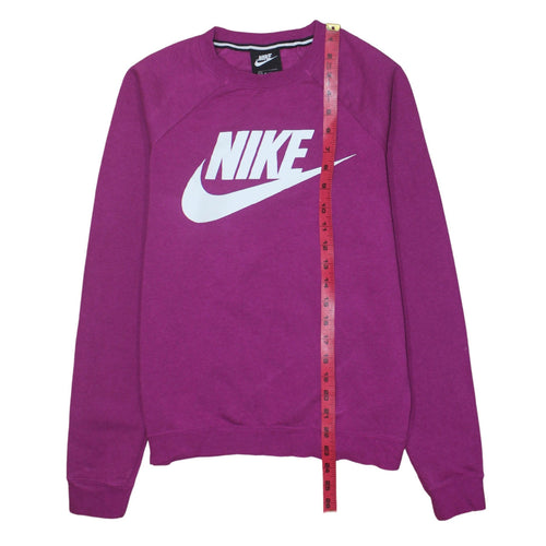 Nike Womens Purple Crew Neck Logo Sweatshirt XS