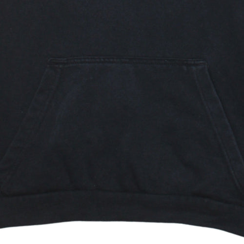 Kappa Boys Black Pullover Hoodie 12 Years Logo Sleeve Sports Fleece