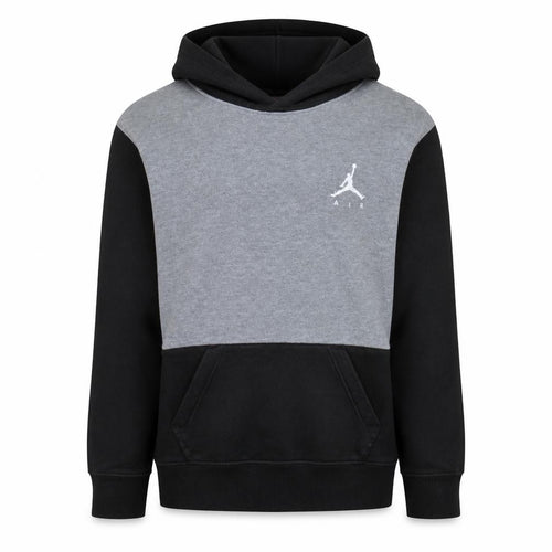 Jordan Boys Grey Black Pullover Hoodie 12-13 Years Cotton Blend Air Logo