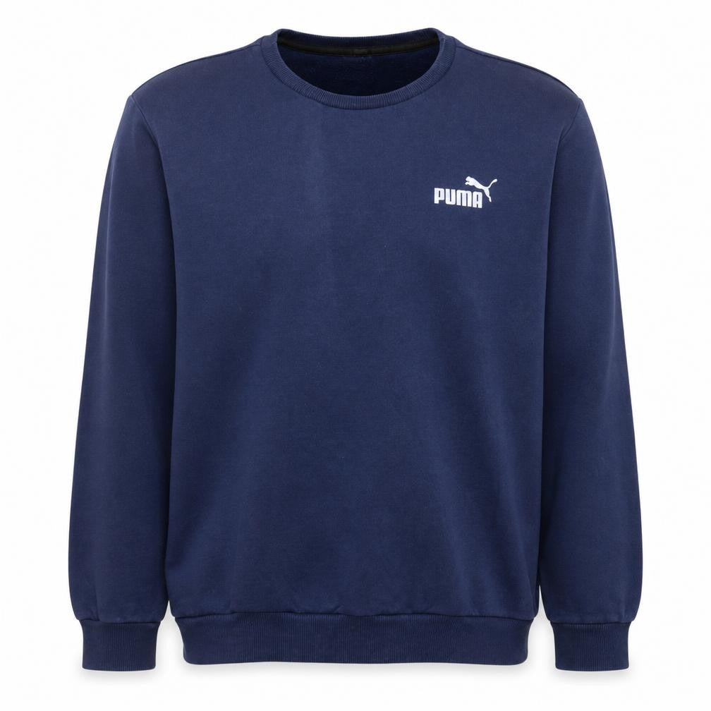 Front view of Puma Men's Blue XL Crew Neck Pullover Sweatshirt