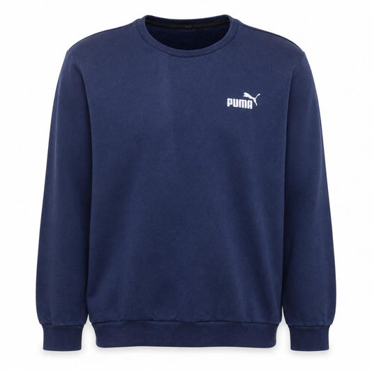 Front view of Puma Men's Blue XL Crew Neck Pullover Sweatshirt
