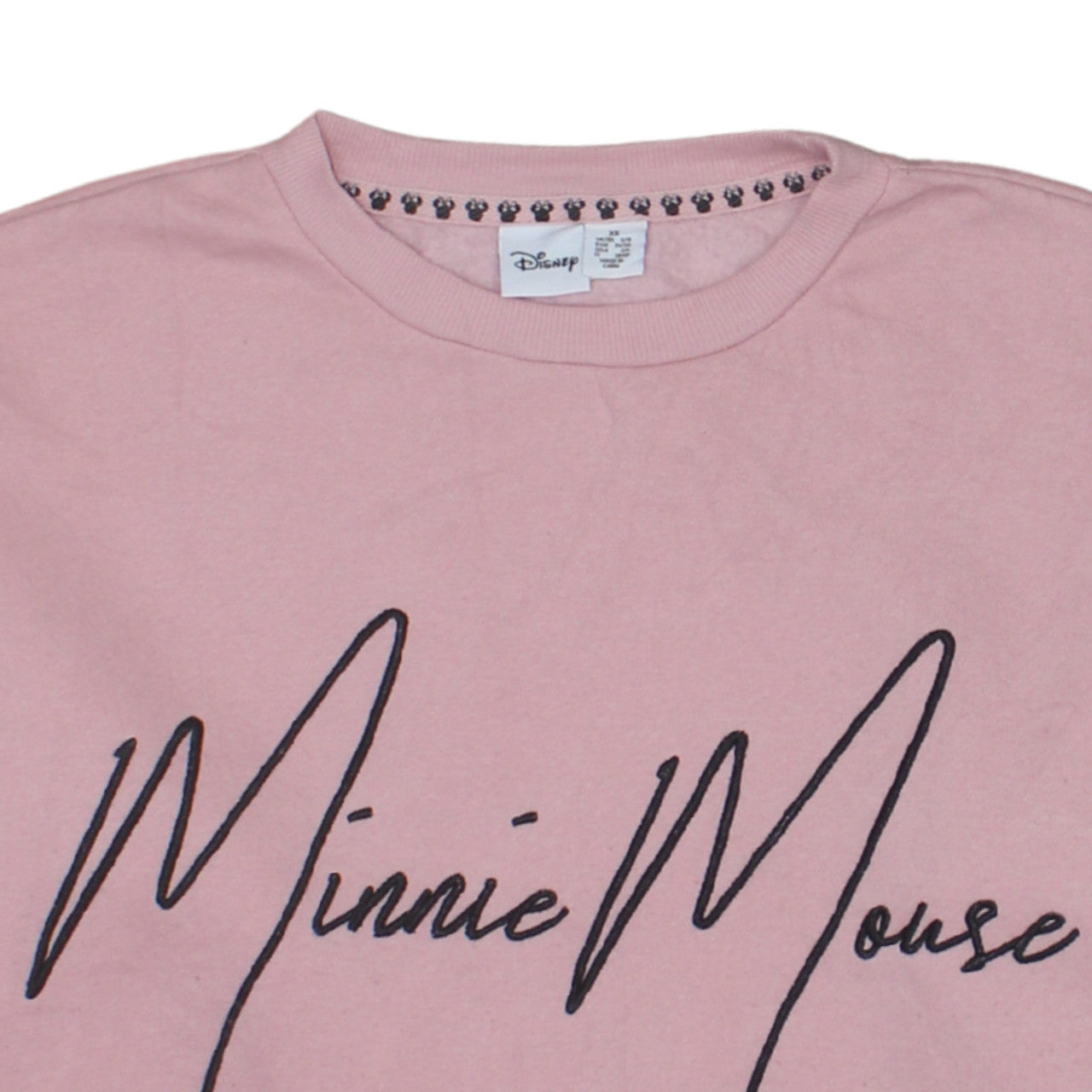 Disney Women Pink Minnie Mouse Colourblock Sweatshirt XS