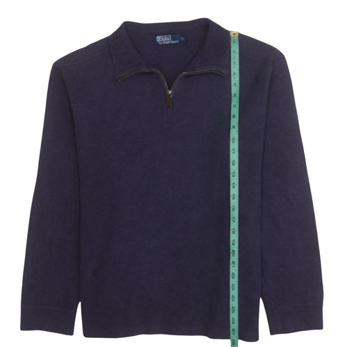 Ralph Lauren Men’s Purple Cotton 1/4 Zip Jumper XL