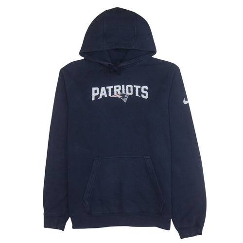 Nike NFL Patriots Navy Hoodie Men's M Pullover Cotton Blend