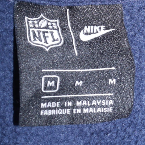 Nike NFL Patriots Navy Hoodie Men's M Pullover Cotton Blend