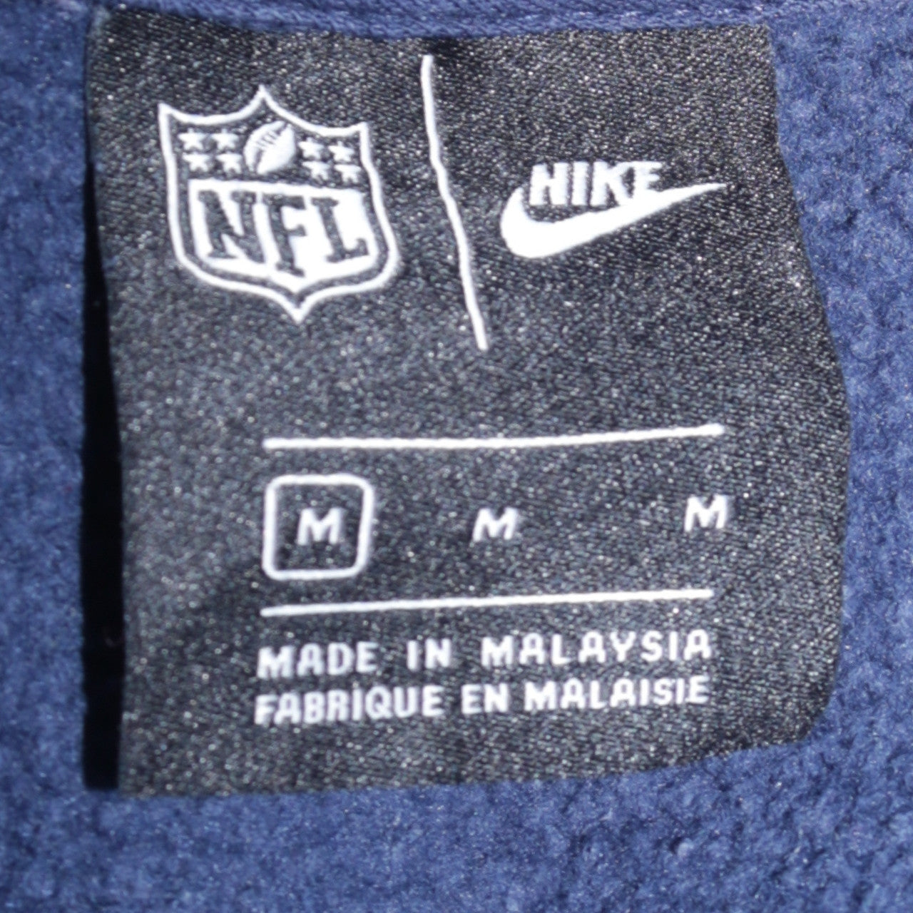 Nike NFL Patriots Navy Hoodie Men's M Pullover Cotton Blend