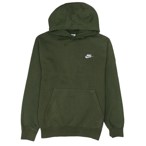 Nike Men's Green Pullover Hoodie Small Regular Fit Fleece Sweatshirt