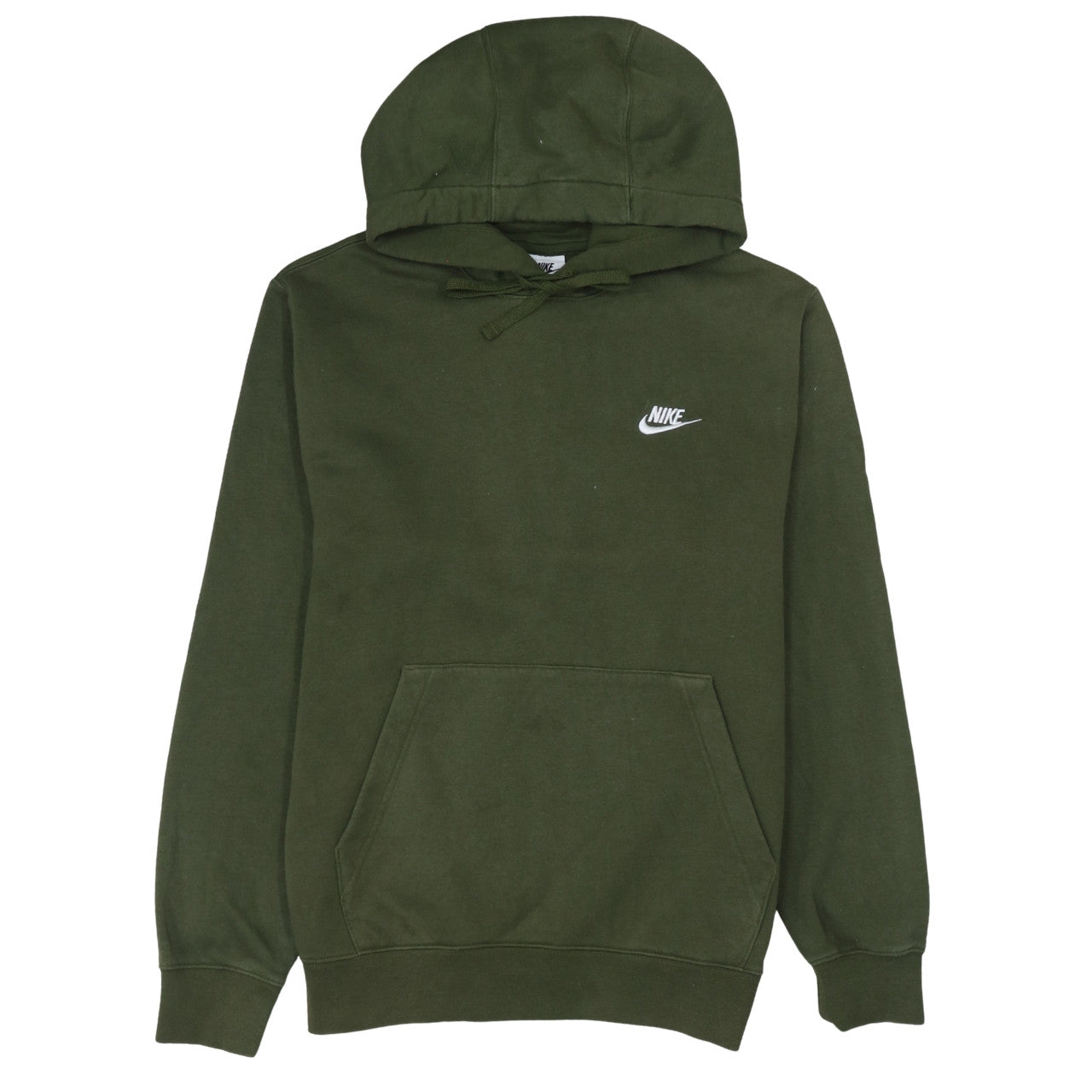 Nike Men's Green Pullover Hoodie Small Regular Fit Fleece Sweatshirt