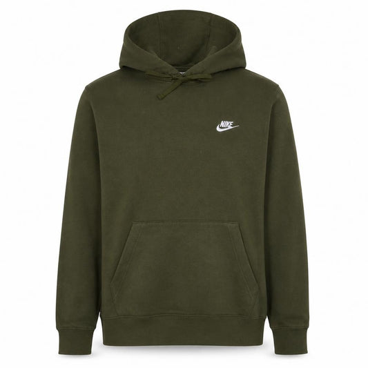 Front view of Nike Men's Green Pullover Hoodie Small Regular Fit Fleece Sweatshirt