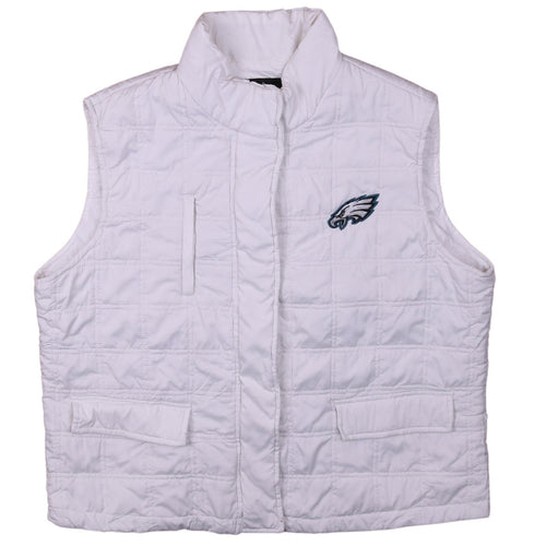 NFL Team Apparel Women’s White Quilted Zip Waistcoat XL