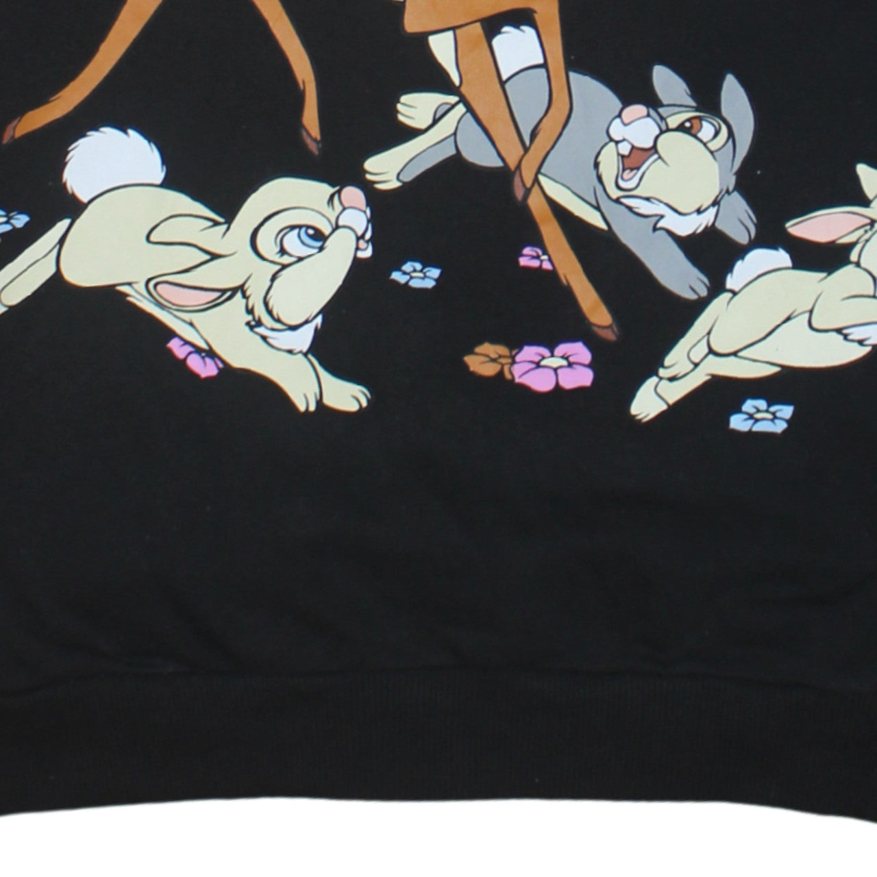 Disney George Women's Black Bambi Graphic Sweatshirt Medium