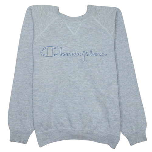 Champion Men's Grey Medium Pullover Fleece Logo Sweatshirt