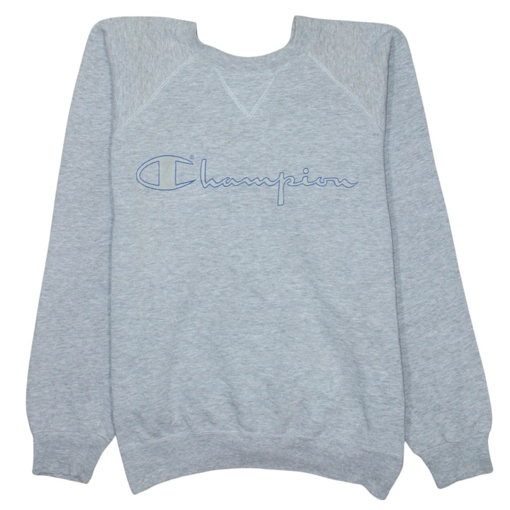 Champion Men's Grey Medium Pullover Fleece Logo Sweatshirt