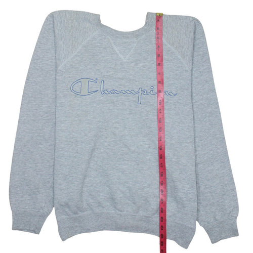 Champion Men's Grey Medium Pullover Fleece Logo Sweatshirt