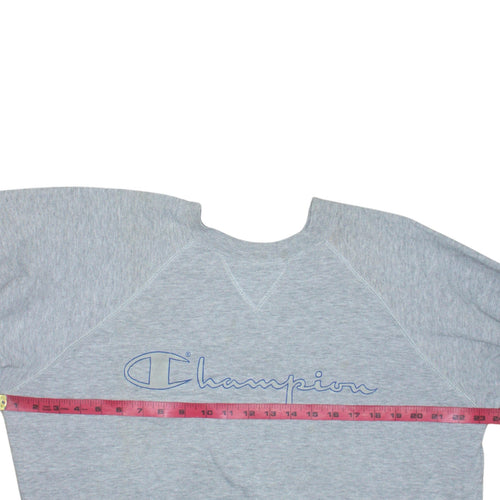 Champion Men's Grey Medium Pullover Fleece Logo Sweatshirt