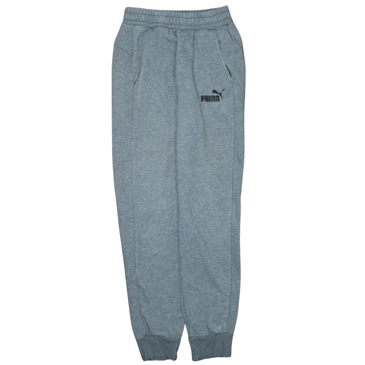 Puma Men's Grey Jogger Sweatpants S Regular Fit Fleece Activewear
