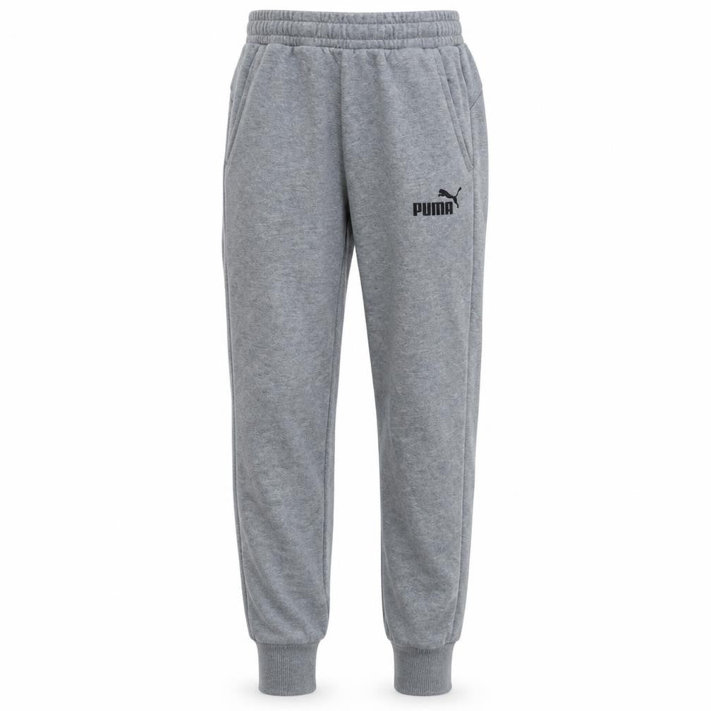 Puma Men's Grey Jogger Sweatpants S Regular Fit Fleece Activewear