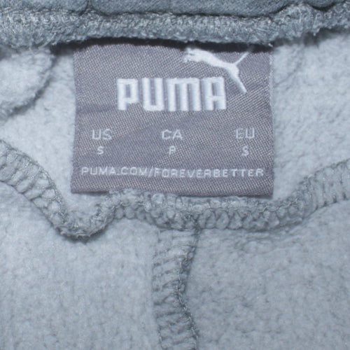 Puma Men's Grey Jogger Sweatpants S Regular Fit Fleece Activewear