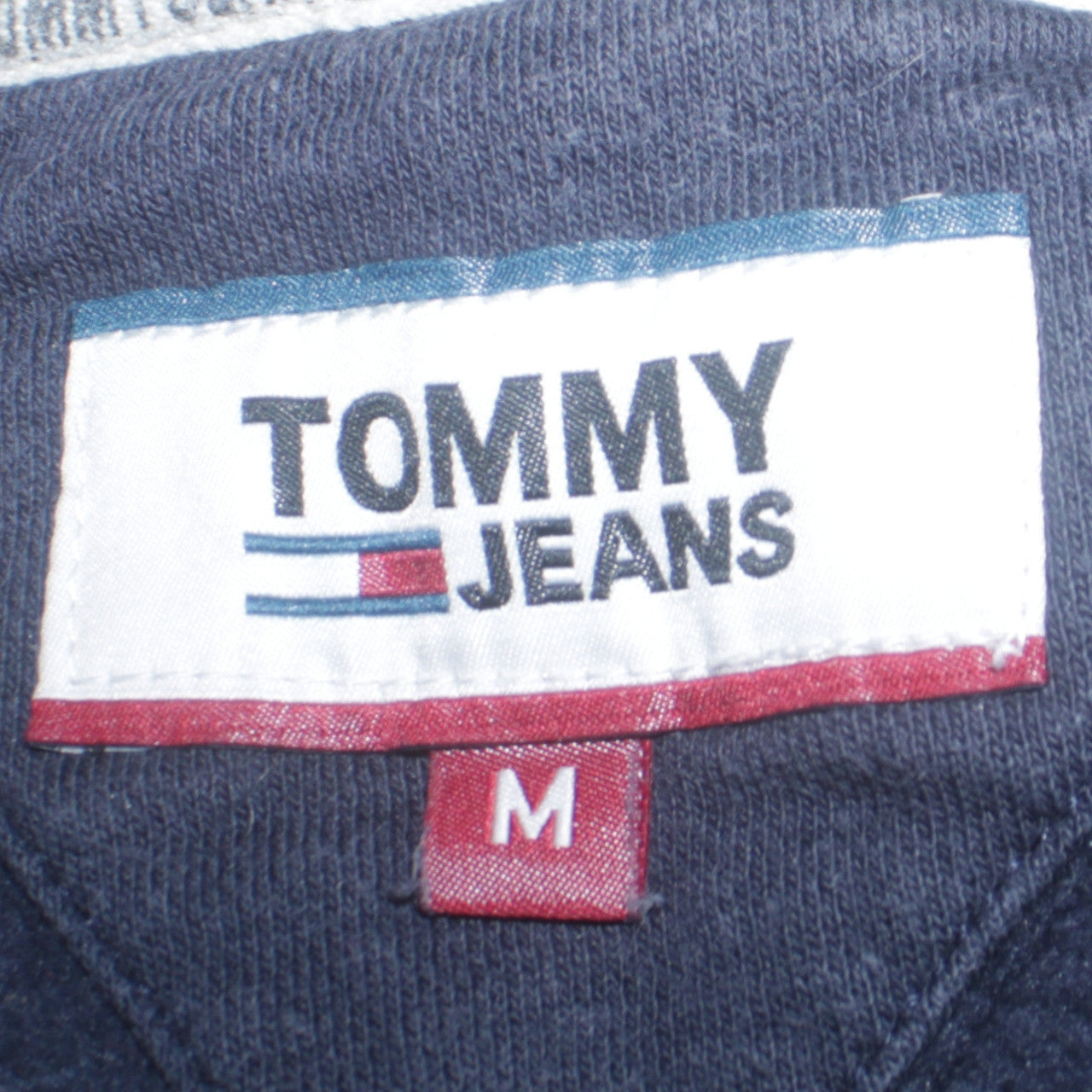 Tommy Jeans Men’s Blue Logo Crew Neck Pullover Sweatshirt Size M