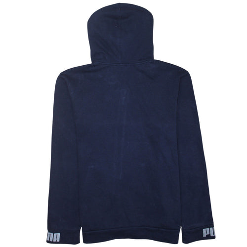 Puma Men's Blue Full Zip Hoodie M Logo Sportswear