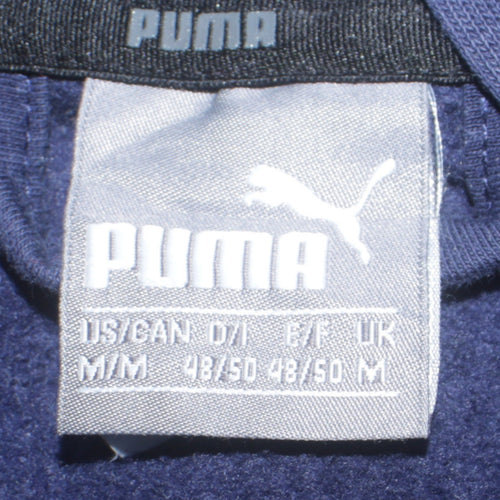 Puma Men's Blue Full Zip Hoodie M Logo Sportswear