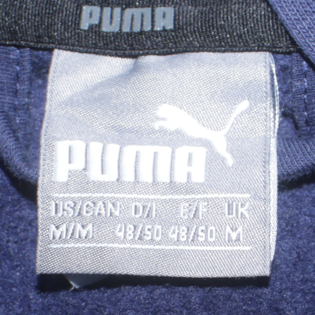 Puma Men's Blue Full Zip Hoodie M Logo Sportswear