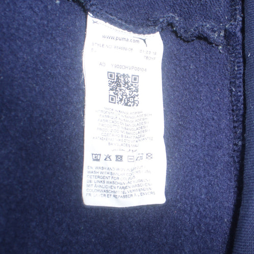 Puma Men's Blue Full Zip Hoodie M Logo Sportswear
