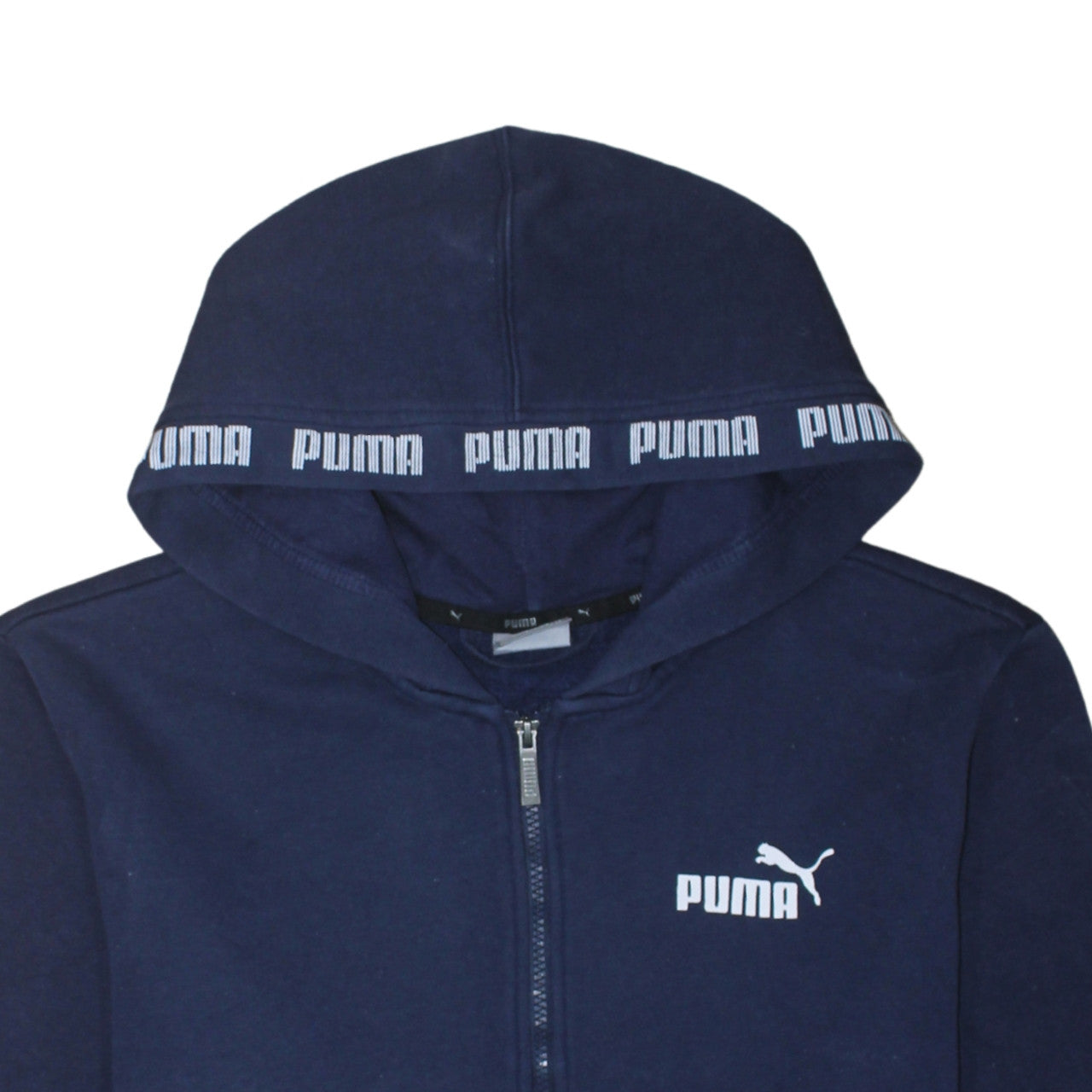 Puma Men's Blue Full Zip Hoodie M Logo Sportswear