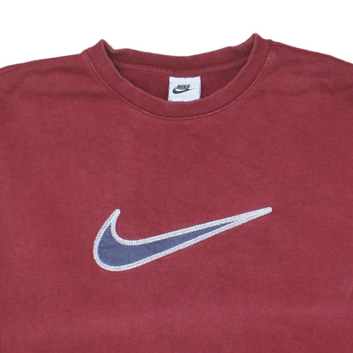 Nike Men's Red Crew Neck Pullover Sweatshirt Size M