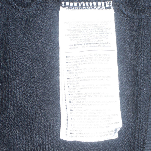 Nike Men's Black Full Zip Hoodie L Fleece Sweatshirt