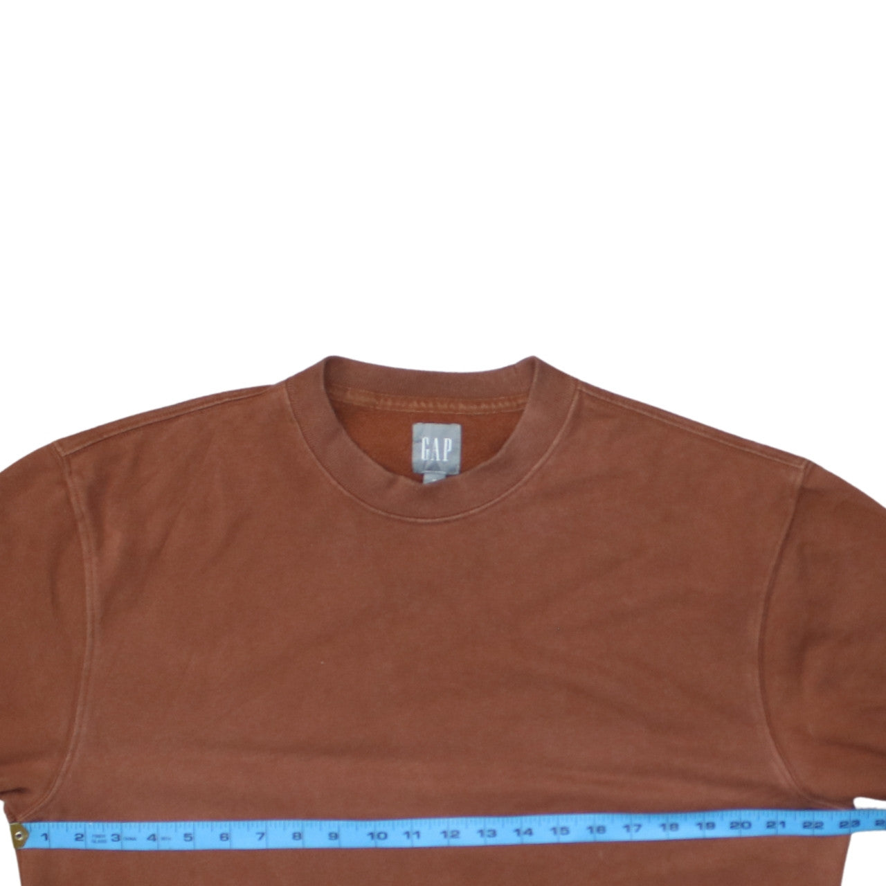 GAP Men's Brown Pullover Sweatshirt M Crew Neck Fleece Cotton Blend