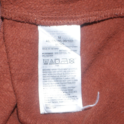GAP Men's Brown Pullover Sweatshirt M Crew Neck Fleece Cotton Blend
