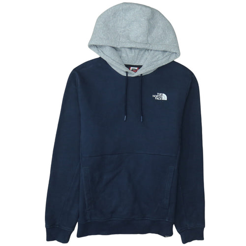 The North Face Men's Blue Pullover Hoodie Size M Fleece Logo