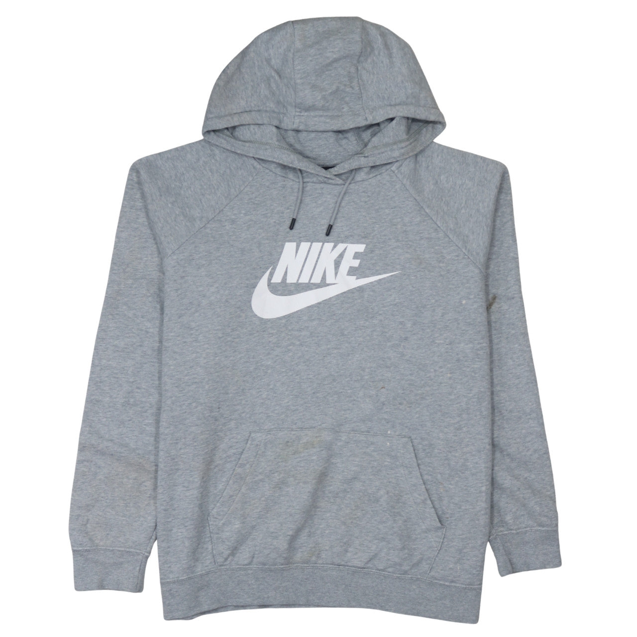 Nike Women's Grey XL Pullover Hoodie with Logo Print