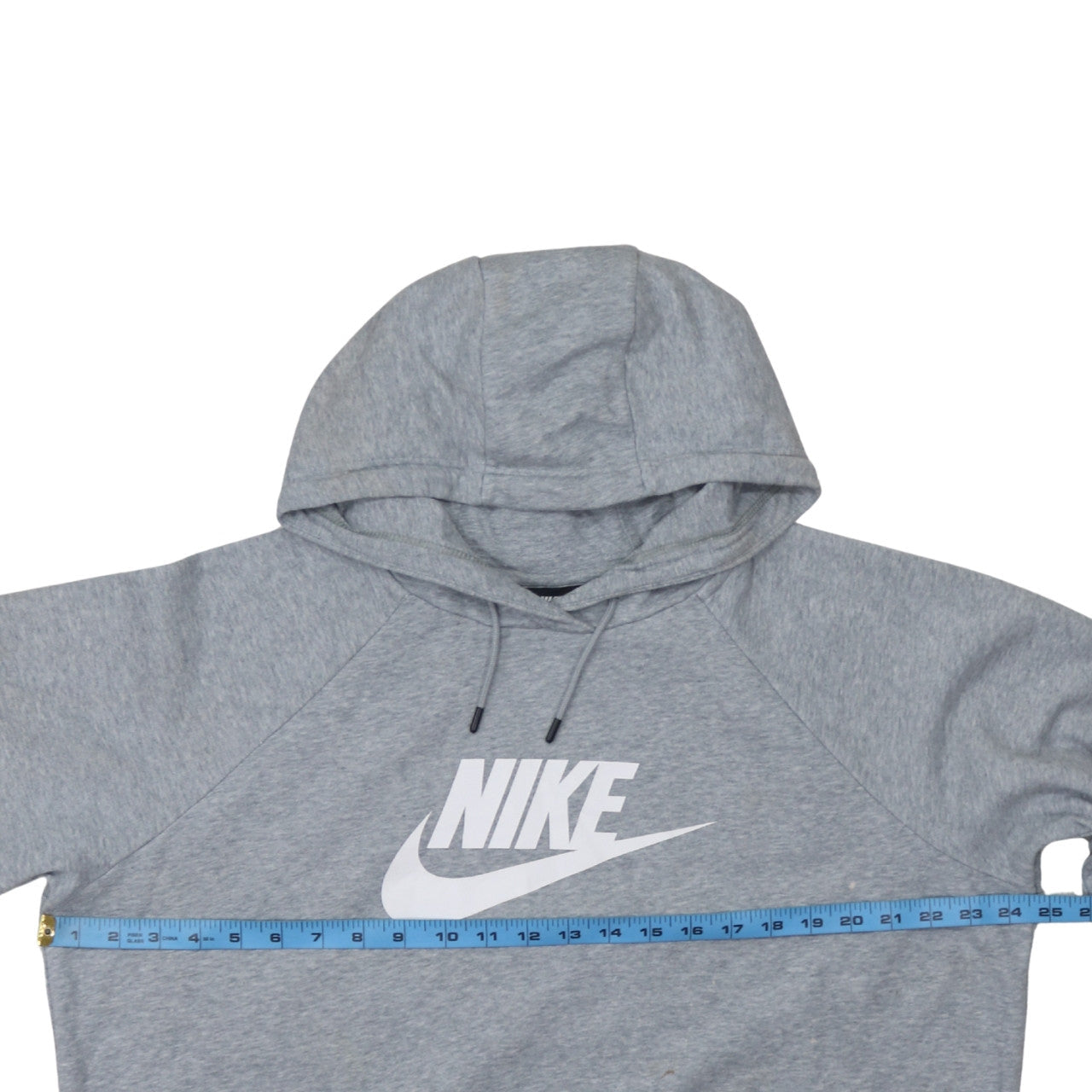 Nike Women's Grey XL Pullover Hoodie with Logo Print