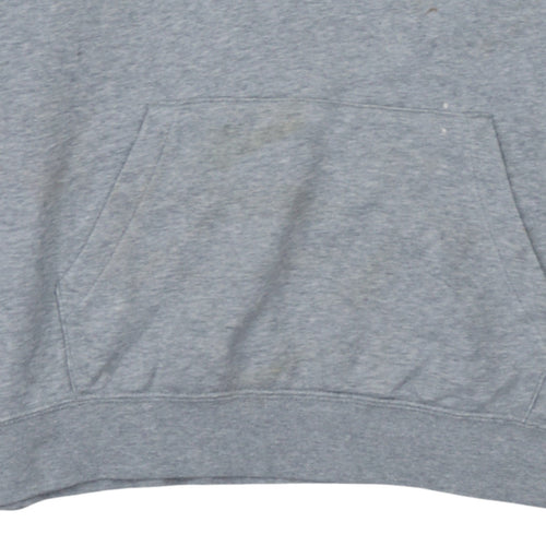 Nike Women's Grey XL Pullover Hoodie with Logo Print