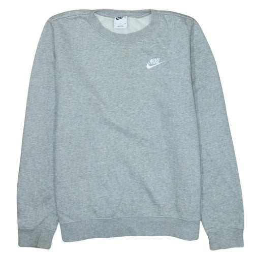 Nike Men's Grey Crew Neck Sweatshirt Small Cotton Blend Pullover