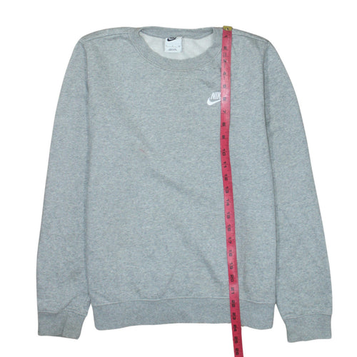 Nike Men's Grey Crew Neck Sweatshirt Small Cotton Blend Pullover