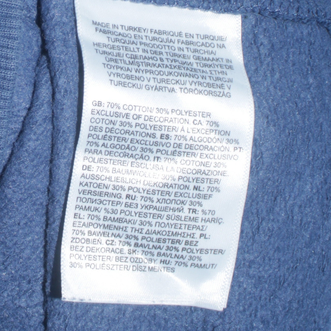 The North Face Men's Blue Small Pullover Hoodie with Logo Pocketed Sweatshirt