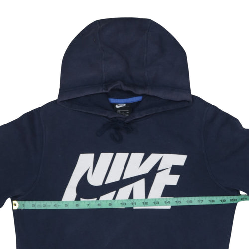 Nike Men's Blue Short Sleeve Pullover Hoodie S Logo Sportswear