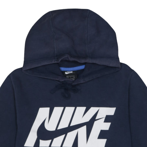 Nike Men's Blue Short Sleeve Pullover Hoodie S Logo Sportswear