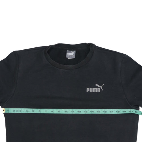 Puma Men’s Black Crew Neck Pullover Sweatshirt Size S