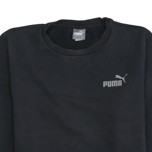 Puma Men’s Black Crew Neck Pullover Sweatshirt Size S